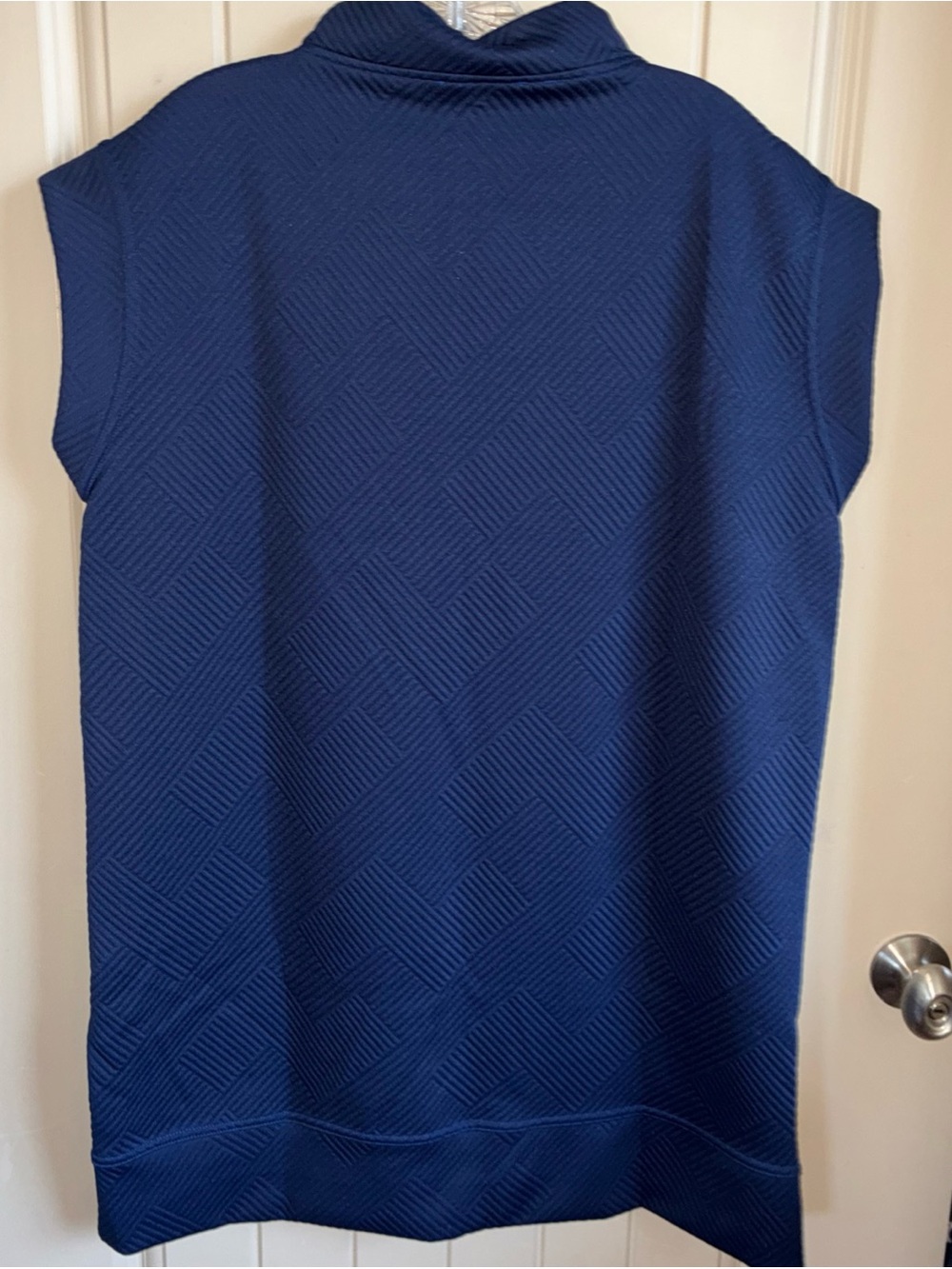 Zenana Outfitters Navy Textured Mini Dress with Gold Zip - Picture 5 of 7